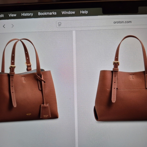 Oroton Tan Leather Tote Bag - Picture 4 of 7